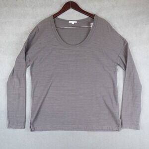 Standard James Perse Top Scoop Neck Shirt Sz 4 XL Lightweight Long Sleeves